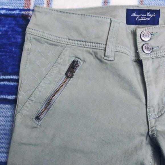 American Eagle Outfitters Super Stretch Moto Jeans Size 0 - Picture 6 of 10